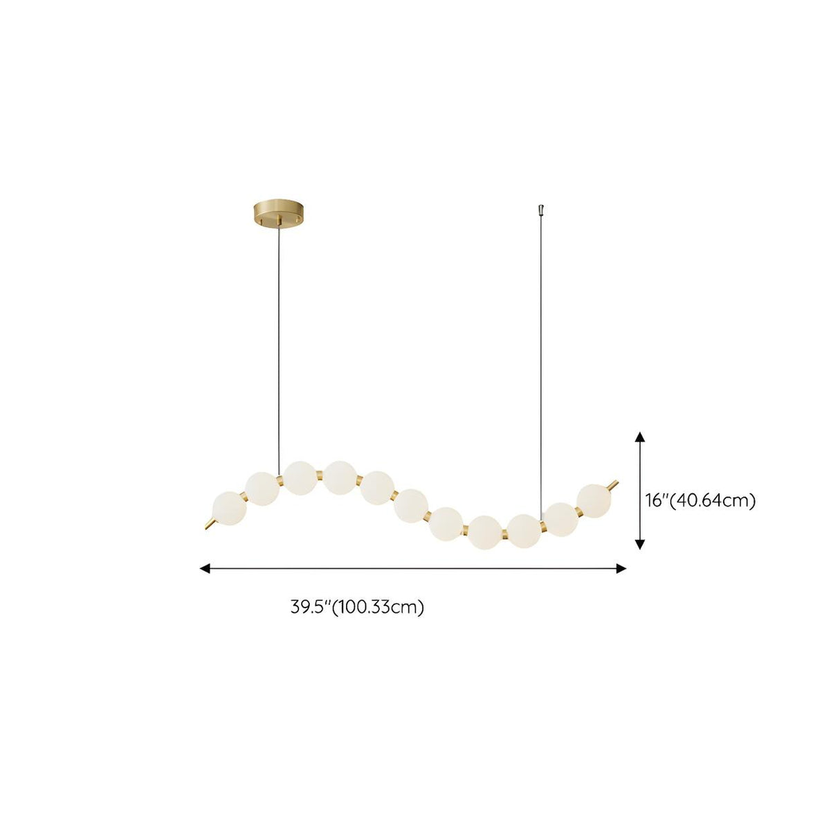 Modern Curve White Ball LED Island Pendant Light