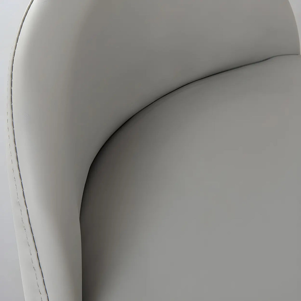 Modern Curved Back Leather Upholstered Bucket Counter Bar Stool Image - 5