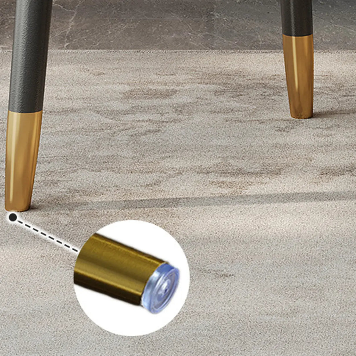 Modern Curved Back Upholstered Dining Chair with Metal Legs Image - 12