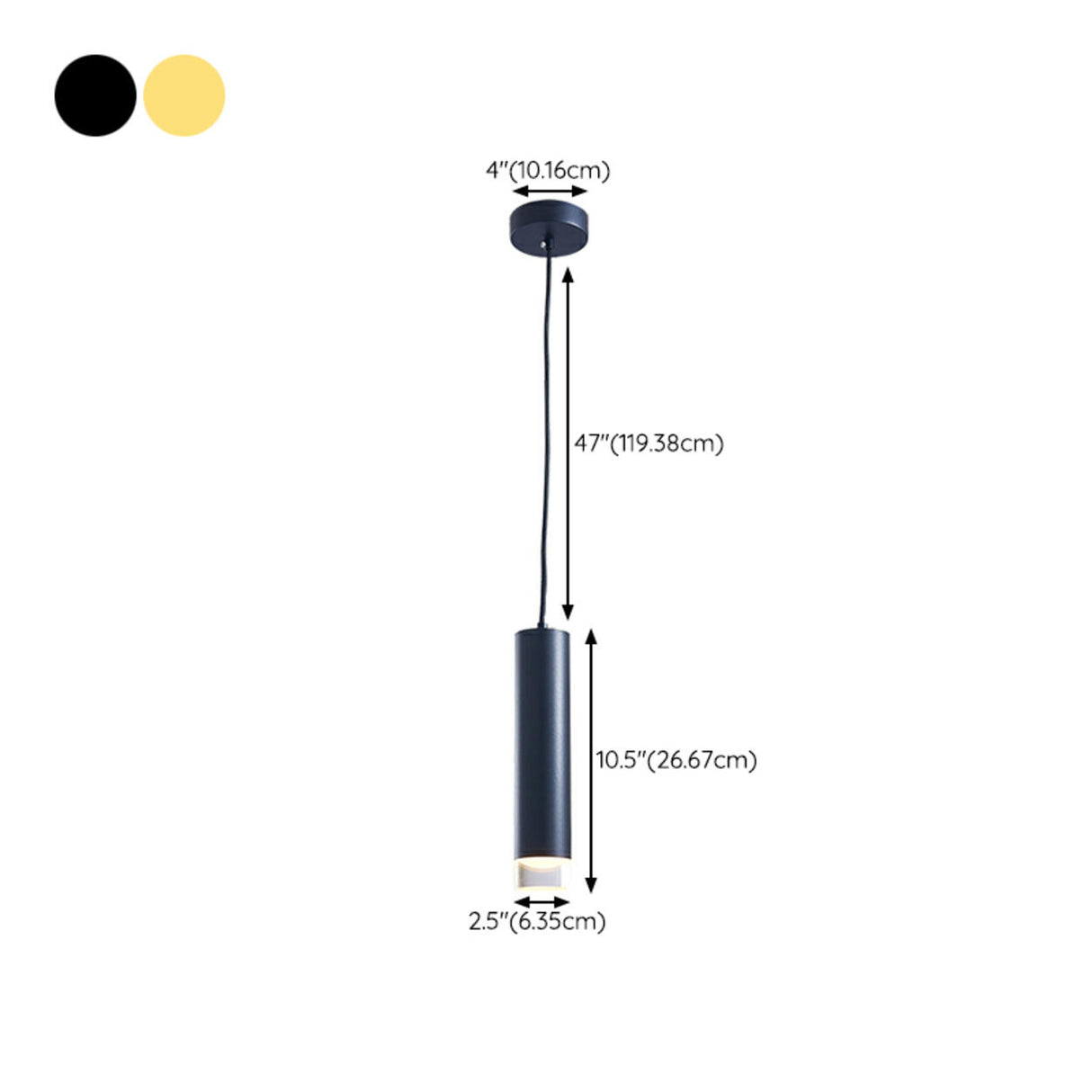 Modern Cylinder Glass LED Pendant Light Bedroom