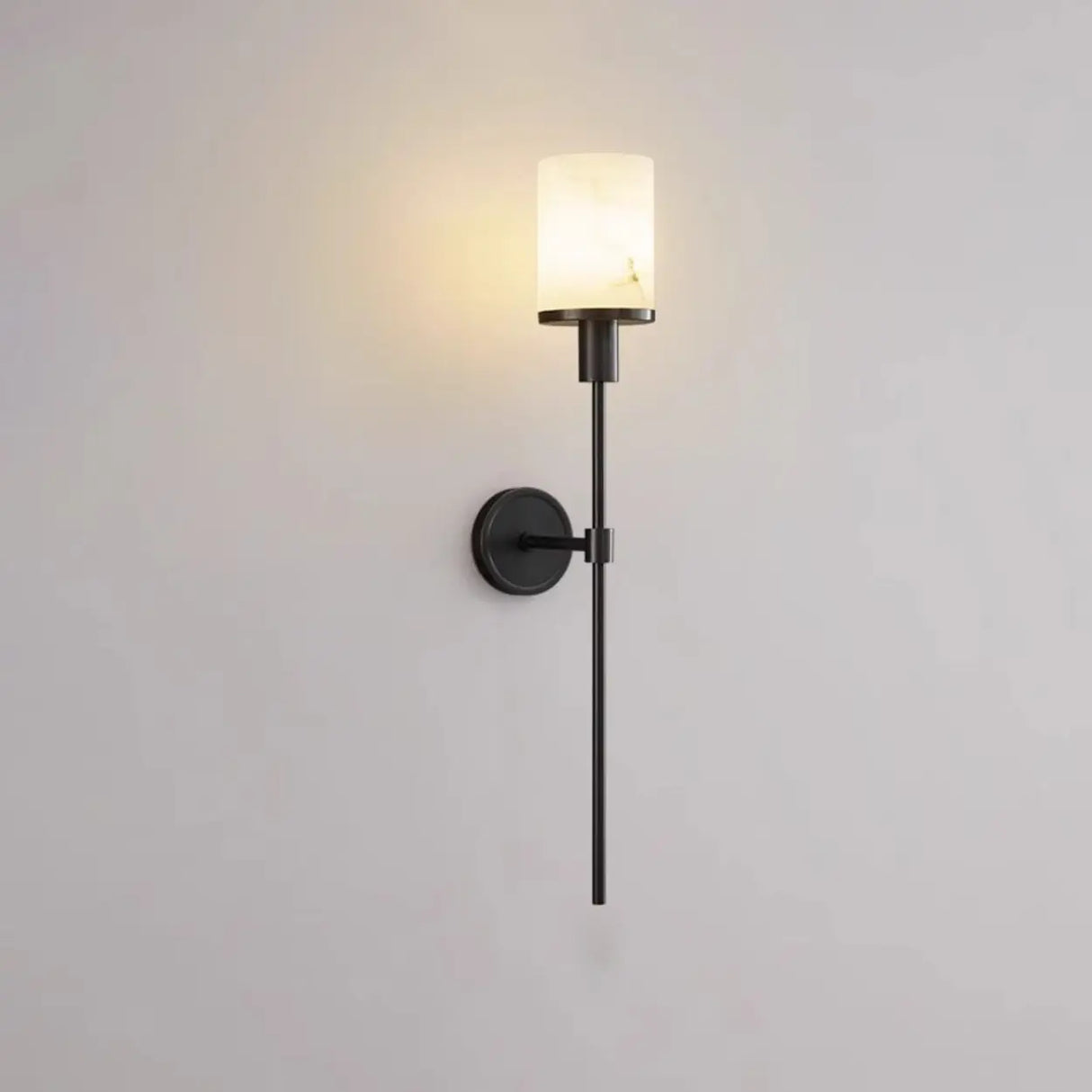 Modern Cylinder Metal LED Wall Sconce Black 5-9 Inch Image - 3