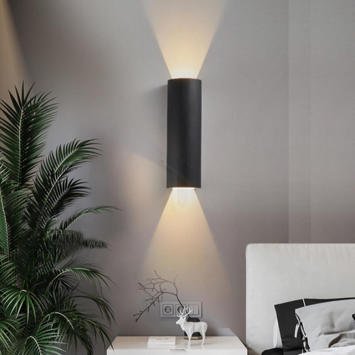 Modern Cylindrical Up Down Light Wall Sconce Image - 3