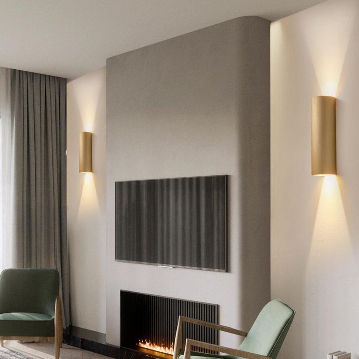 Modern Cylindrical Up Down Light Wall Sconce Image - 6