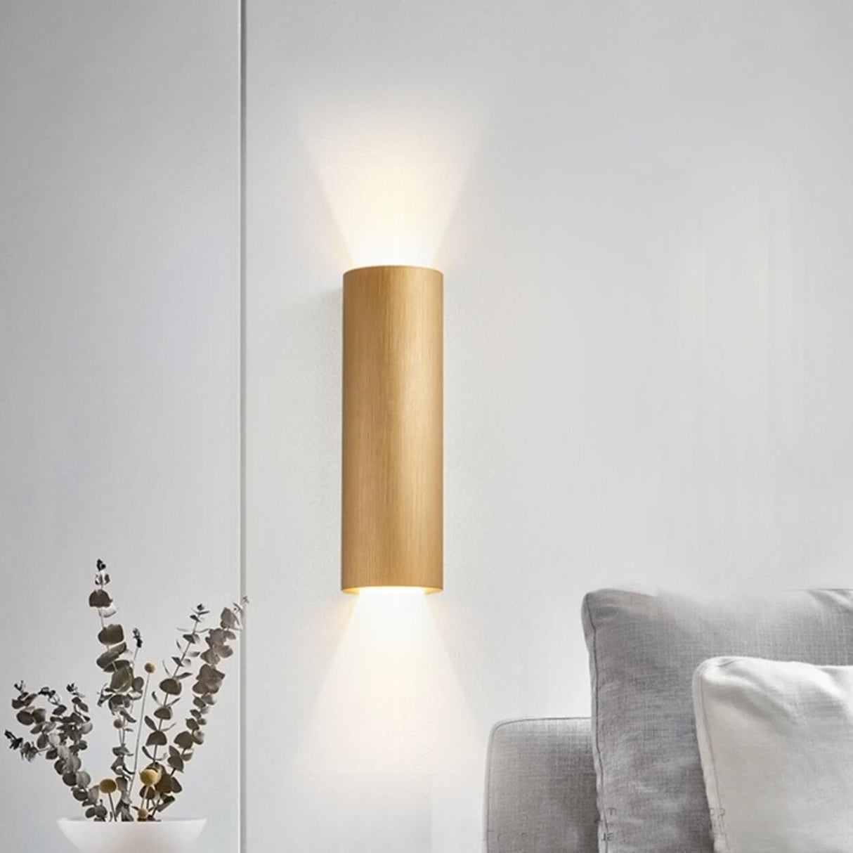 Modern Cylindrical Up Down Light Wall Sconce Image - 8