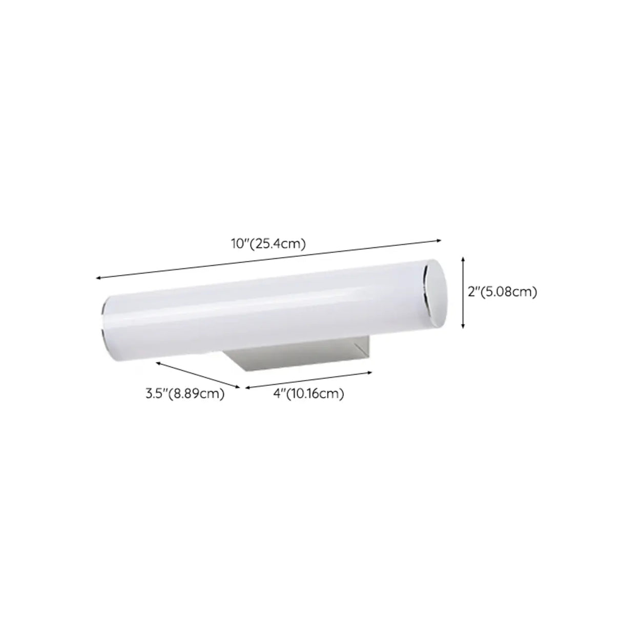 Modern Cylindrical White LED Bathroom Vanity Light