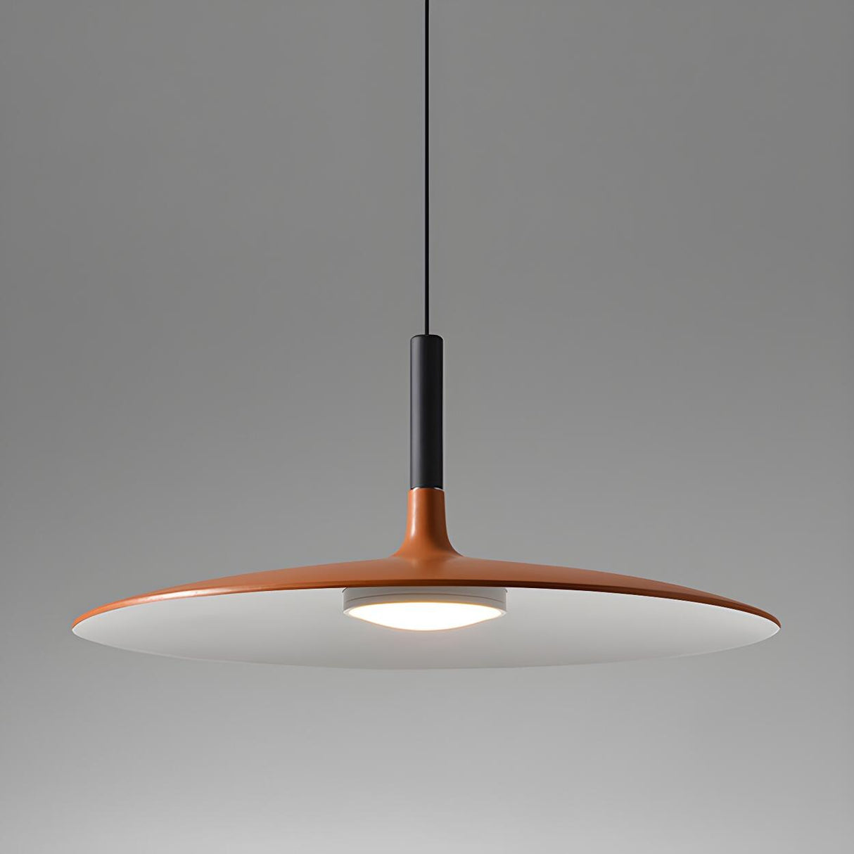 Modern Dimmable Aluminium Sleek Disc Pendant Light Image - 6