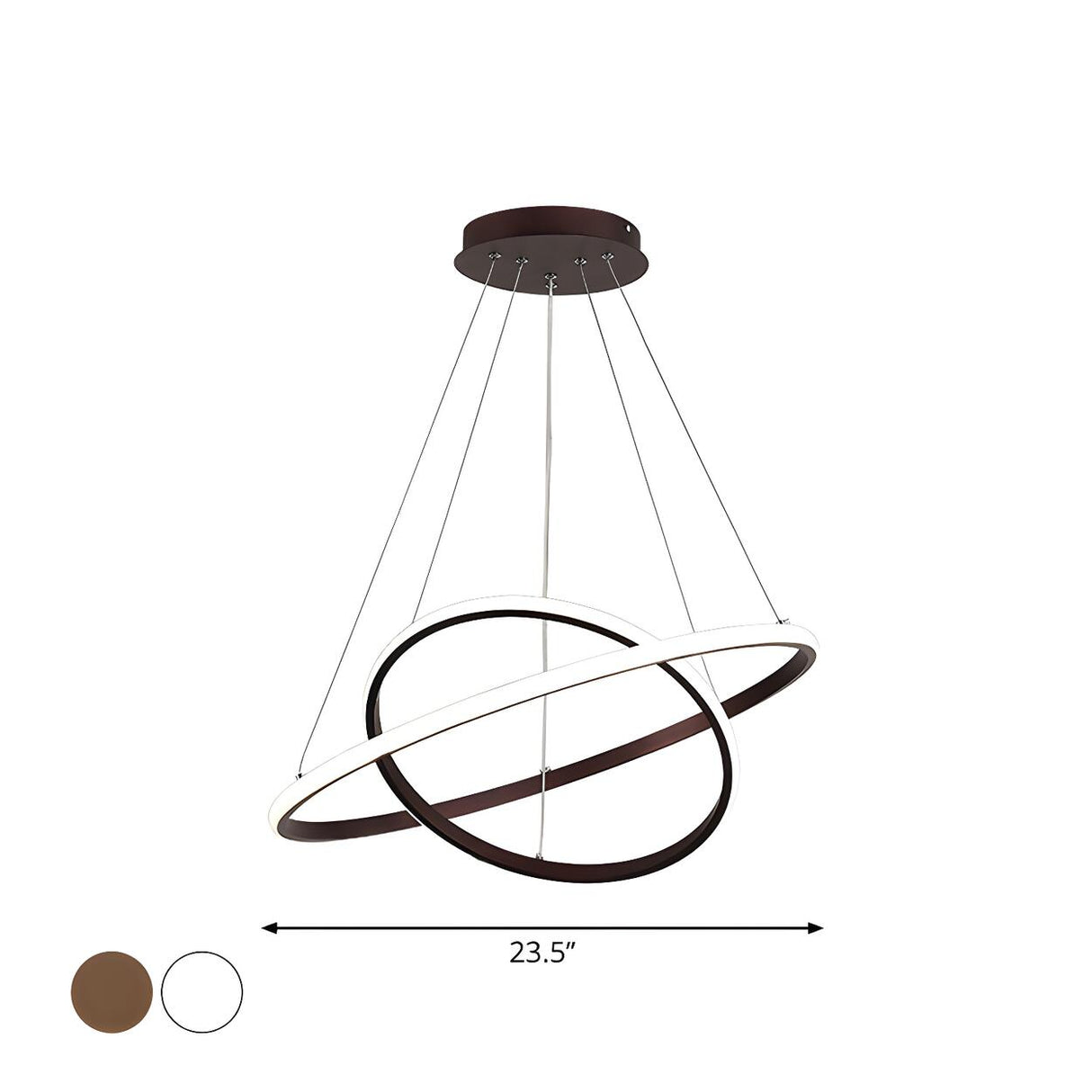 Modern Dining Room LED Ring Tiered Pendant Light Chandelier