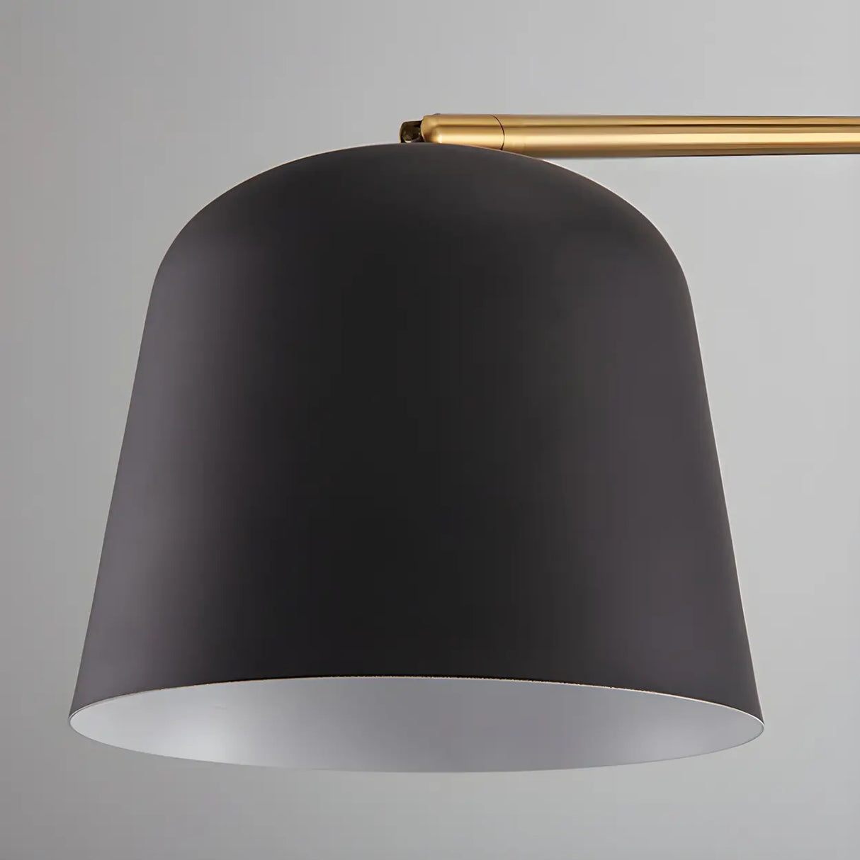 Modern Dome Black Metal Adjustable Reading Floor Lamp Image - 8