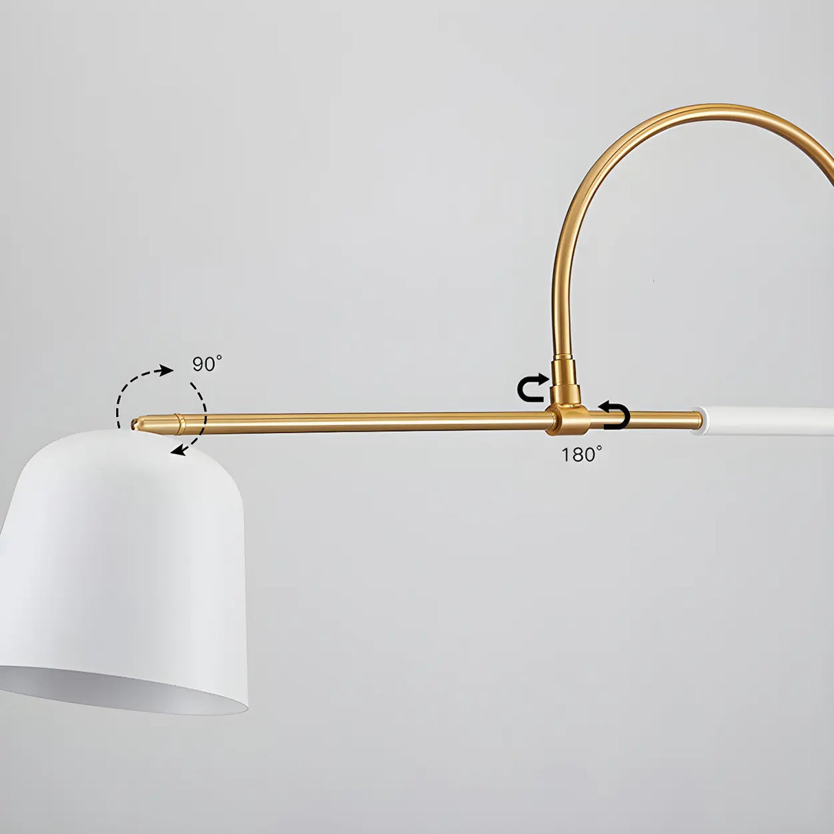 Modern Dome Black Metal Adjustable Reading Floor Lamp Image - 9