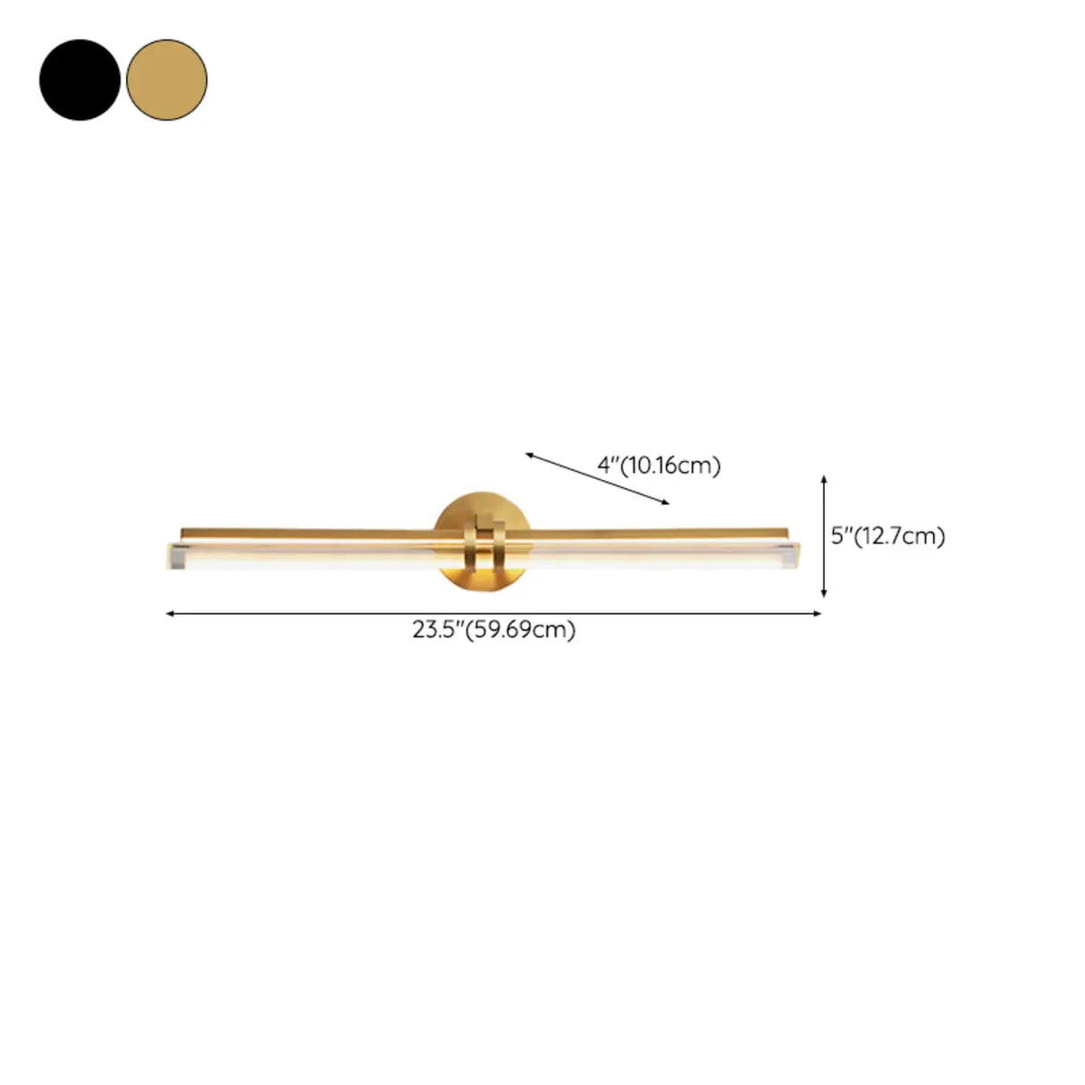 Modern Double Bar Clear Glass Vanity Light Fixture