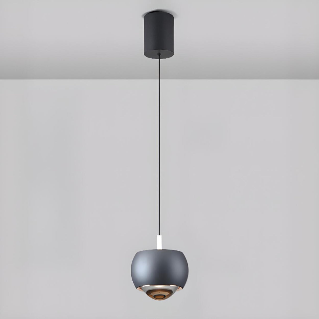 Modern Double Glass Ball Led Pendant Light Adjustable Cord Image - 17