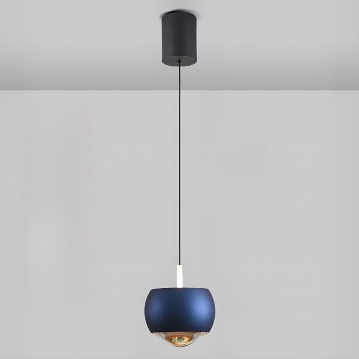 Modern Double Glass Ball Led Pendant Light Adjustable Cord Image - 19