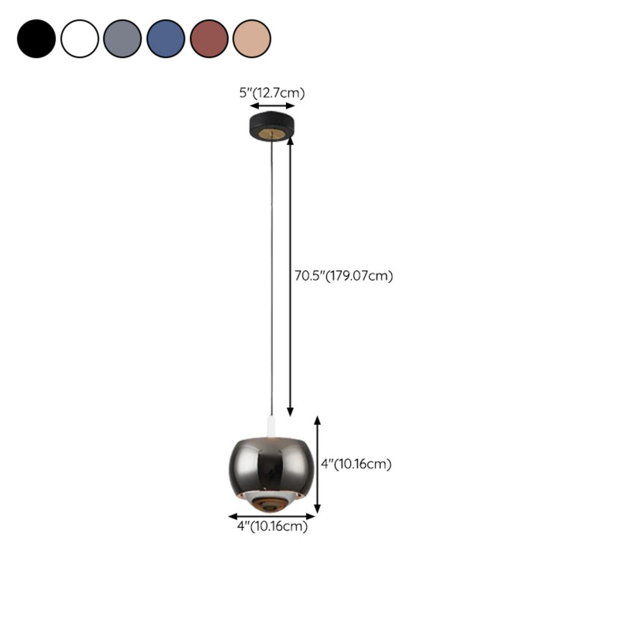 Modern Double Glass Ball Led Pendant Light Adjustable Cord Image - 29