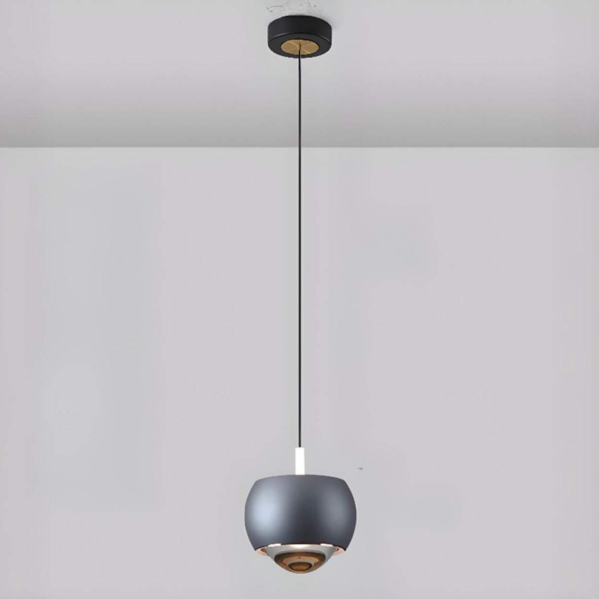 Modern Double Glass Ball Led Pendant Light Adjustable Cord Image - 6