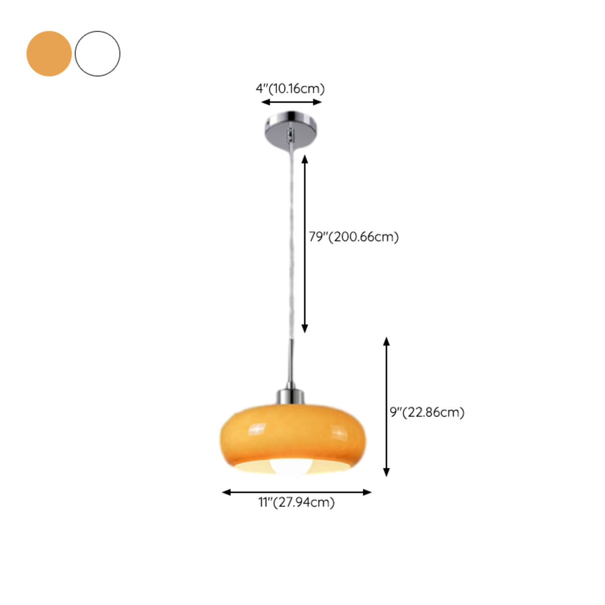 Modern Drum Glass Pendant Light Adjustable Hanging Length