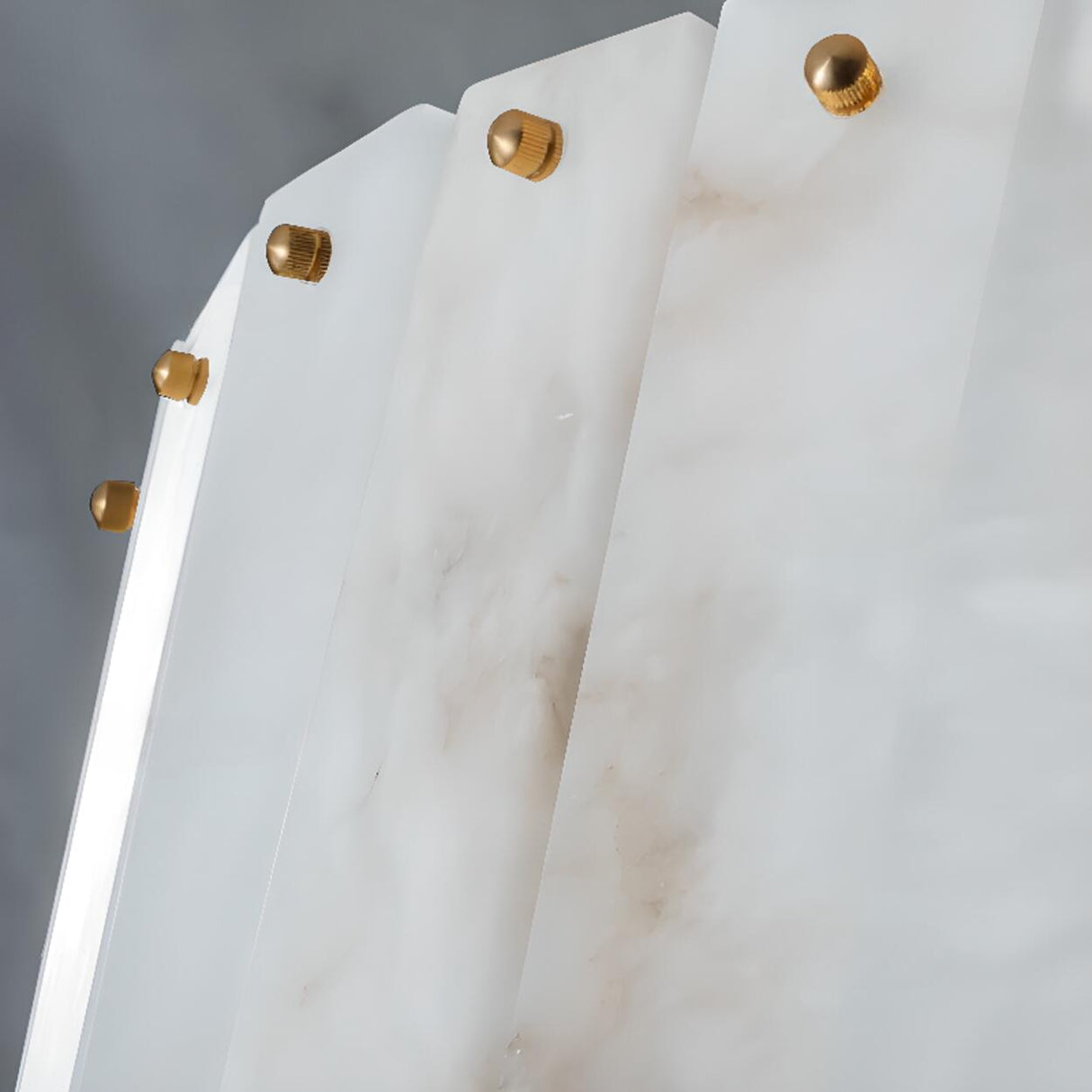 Modern Drum Marble Stone Chandelier Adjustable Chain Image - 8