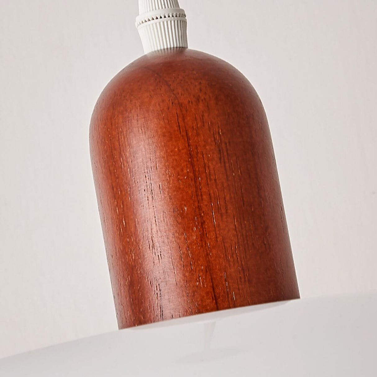 Modern Drum White Ribbed Glass Ceiling Pendant Light Image - 10