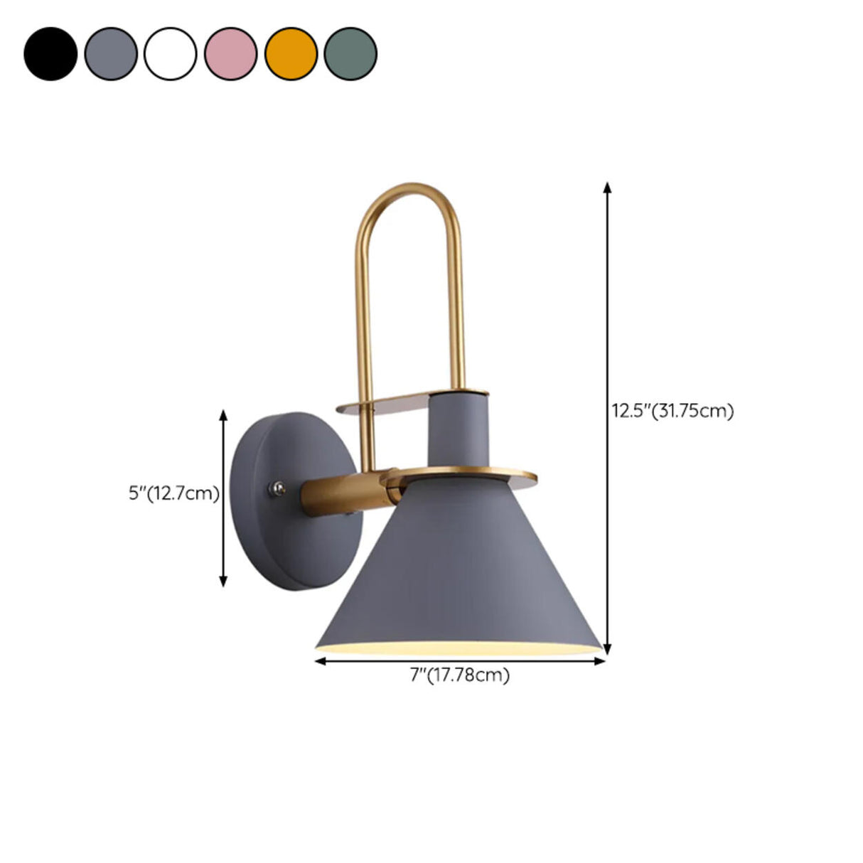 Modern Elegant Conical Wall Sconce Lighting