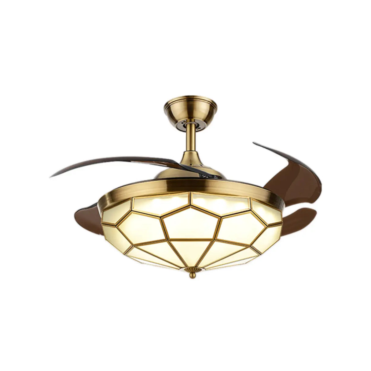 Modern Elegant Flower Drum Shape Ceiling Fan with Light Image - 9