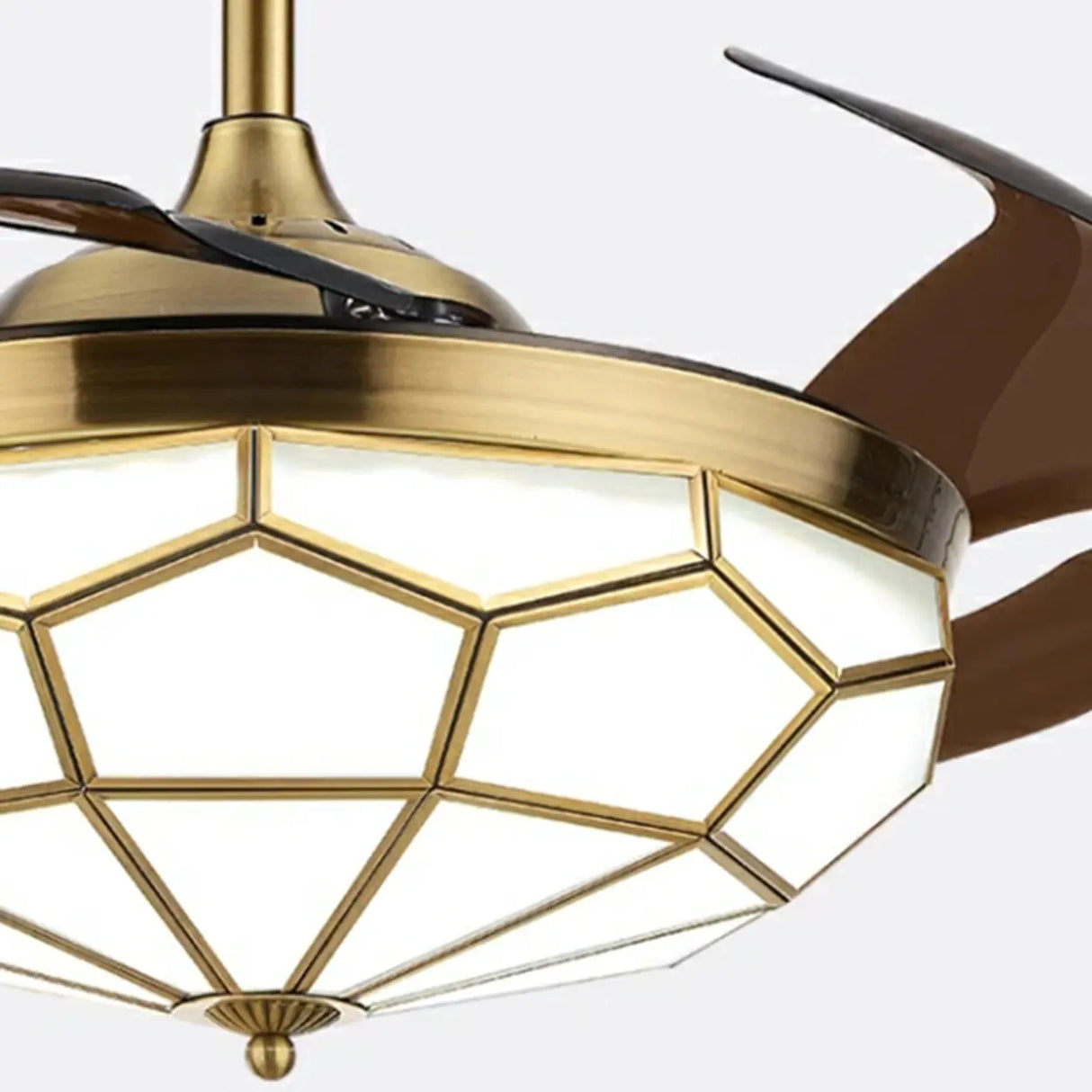 Modern Elegant Flower Drum Shape Ceiling Fan with Light Image - 15