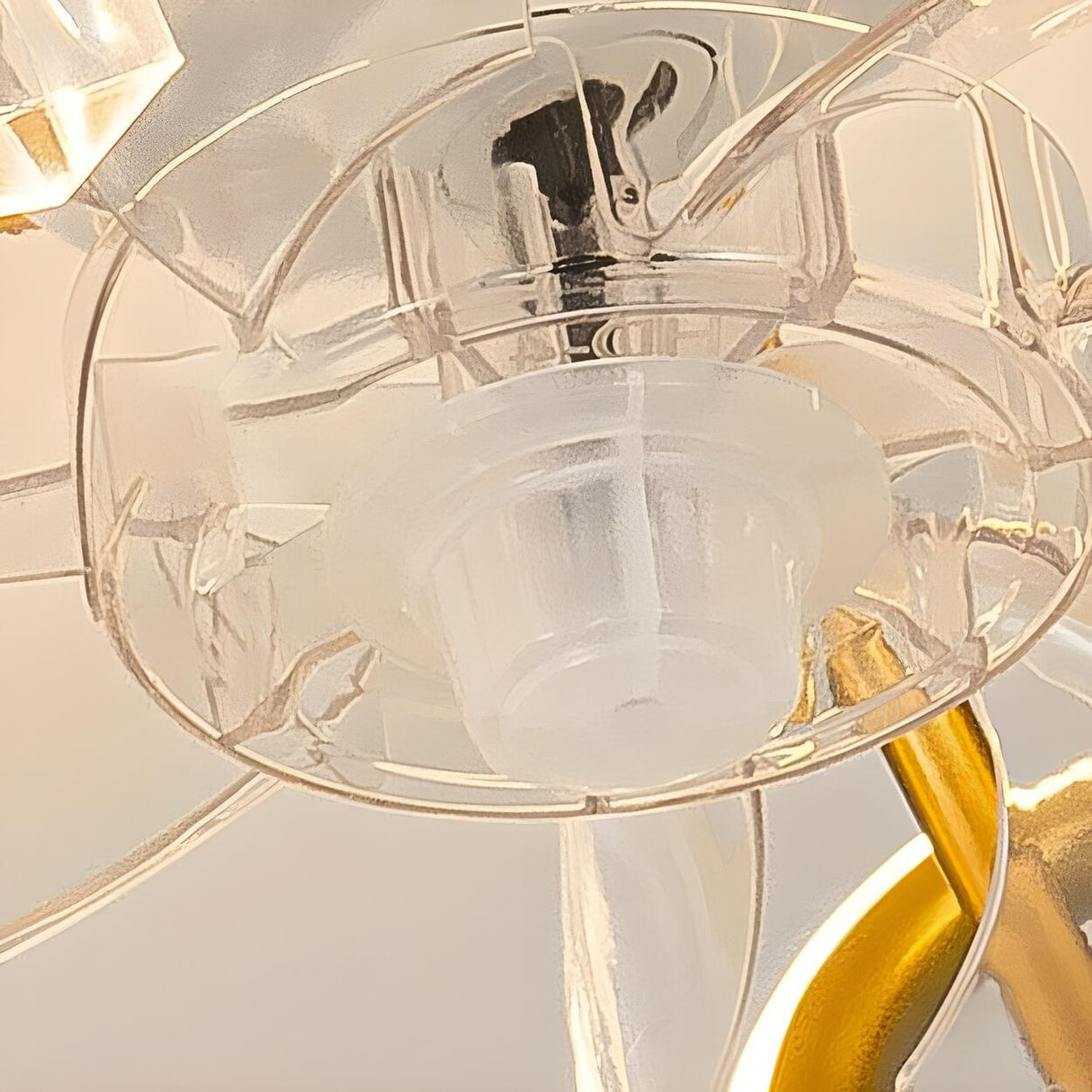 Modern Elegant Flush Crown LED Ceiling Fan with Light Image - 12