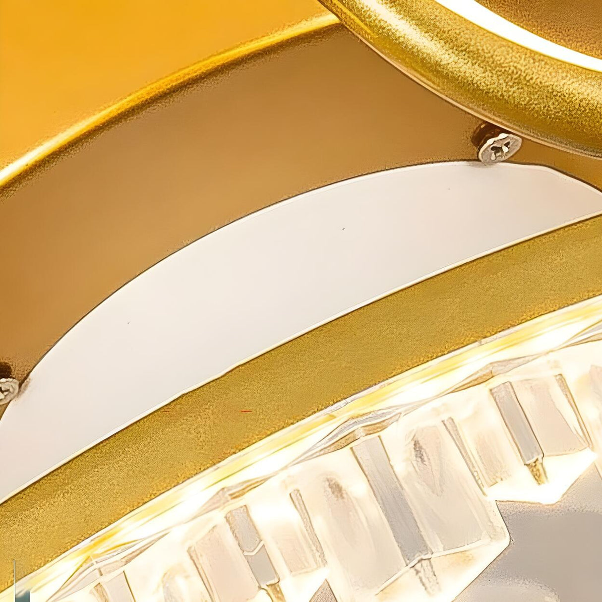 Modern Elegant Flush Crown LED Ceiling Fan with Light Image - 8