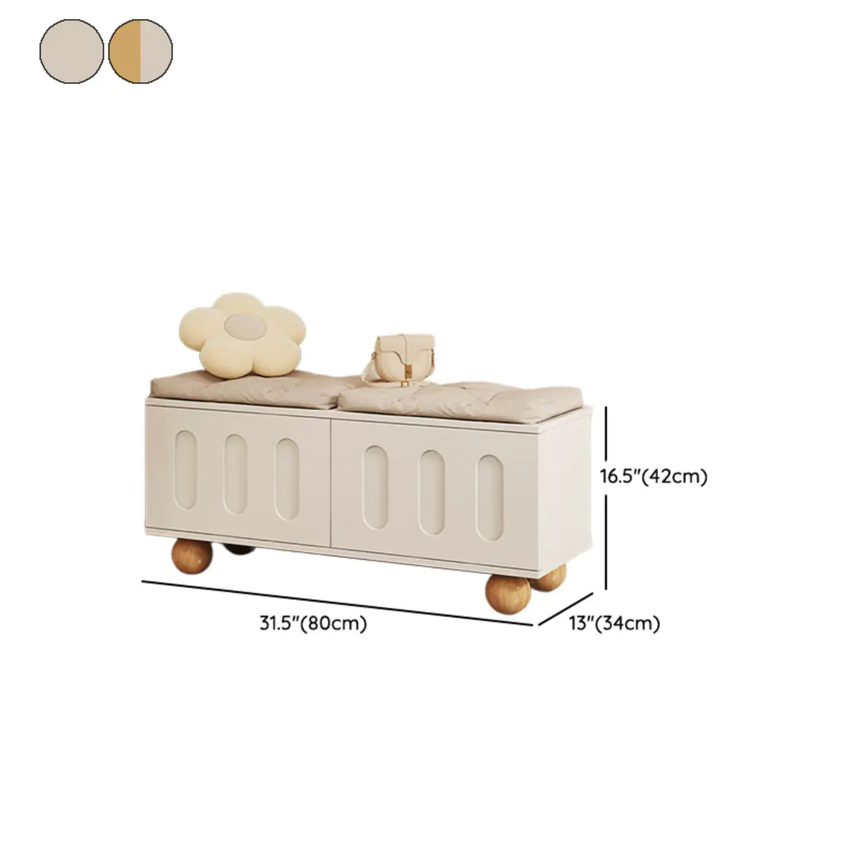 Modern Entryway Shoe Bench with Storage & Soft Cushion Image - 13