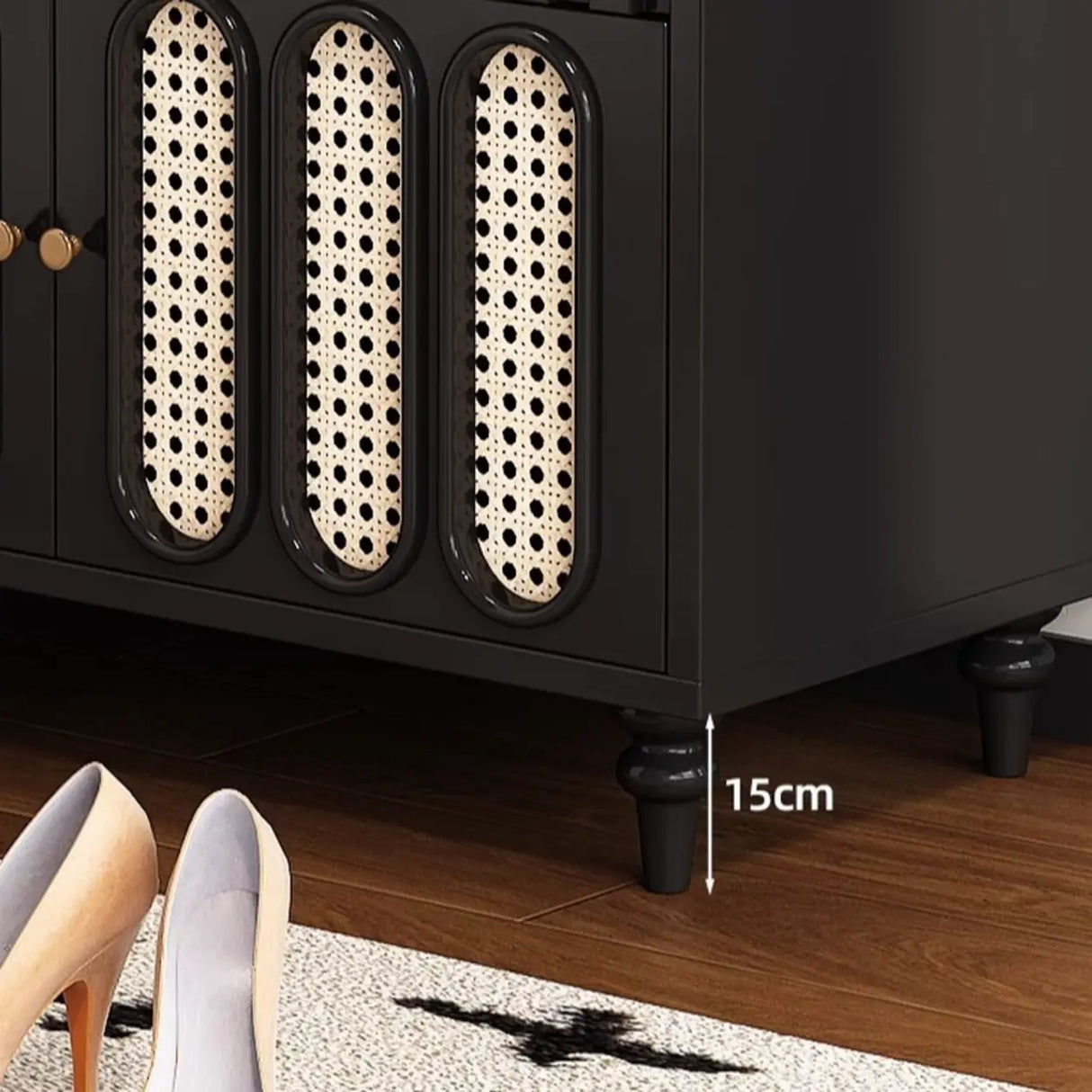 Modern Entryway Storage Bench with Cushioned Seat & Drawers Image - 10