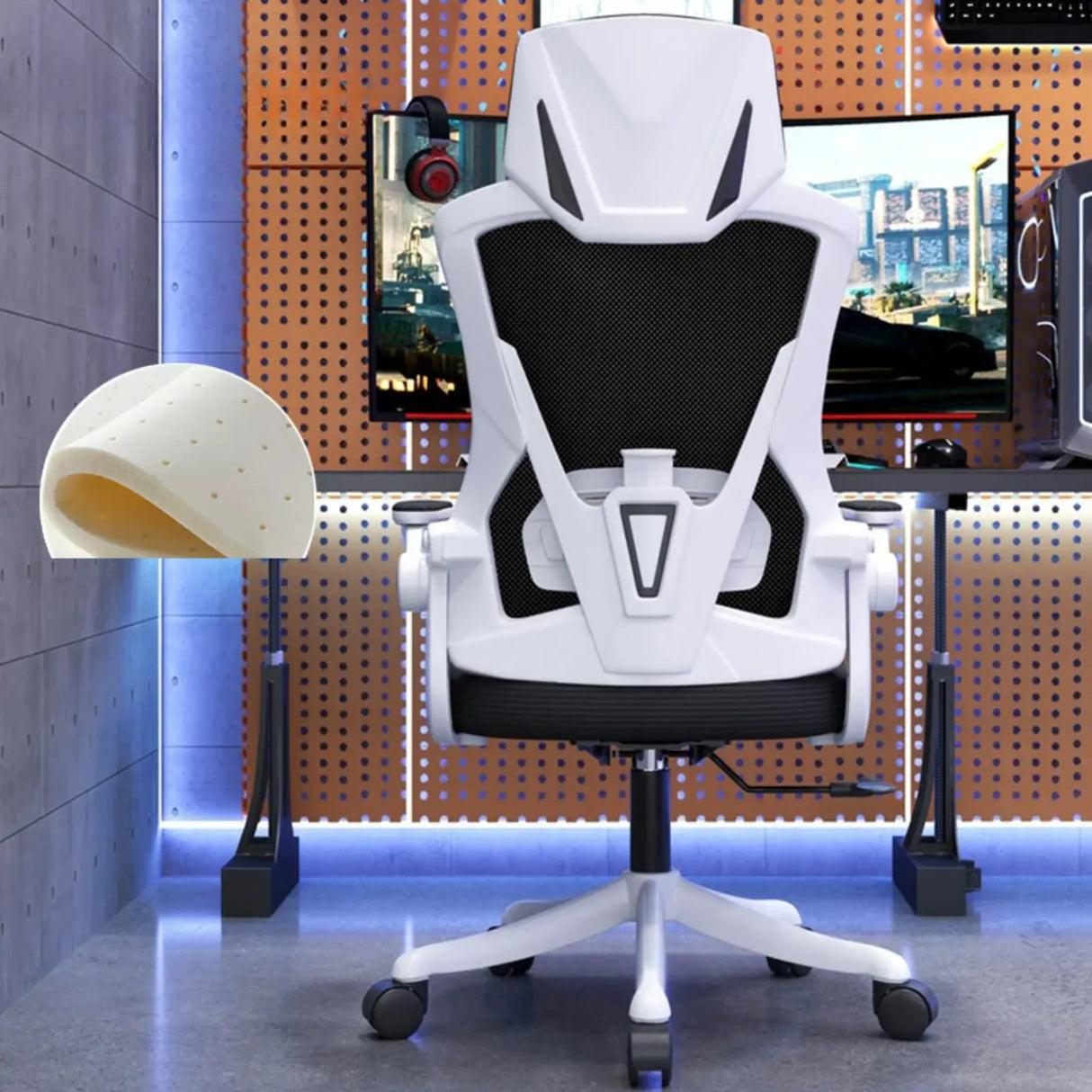 Modern Ergonomic Mesh Adjustable Arms Office Chair Image - 11