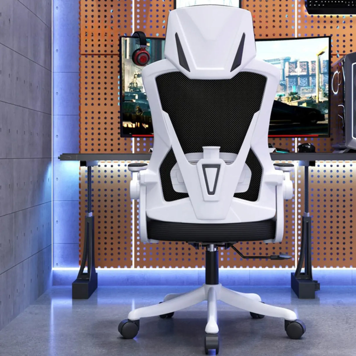 Modern Ergonomic Mesh Adjustable Arms Office Chair Image - 15