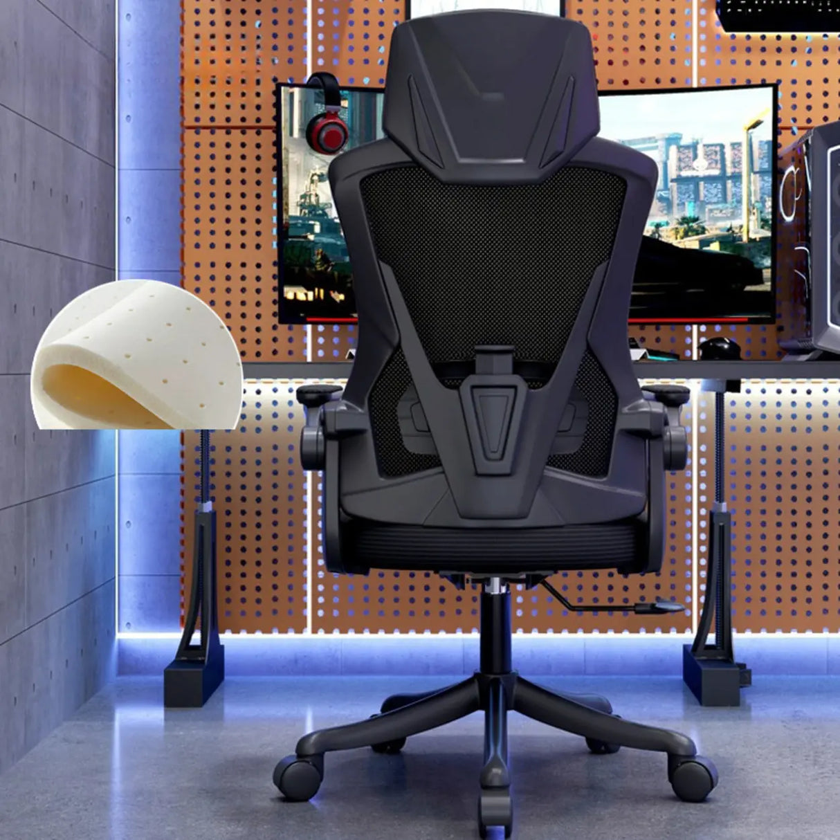 Modern Ergonomic Mesh Adjustable Arms Office Chair Image - 4