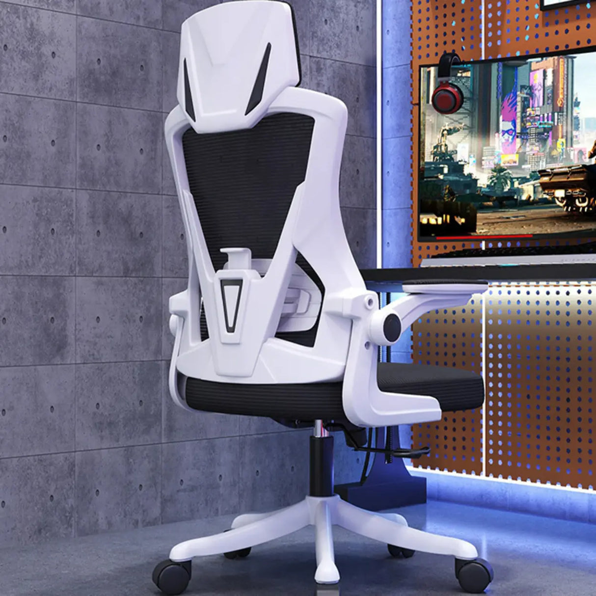 Modern Ergonomic Mesh Adjustable Arms Office Chair Image - 5