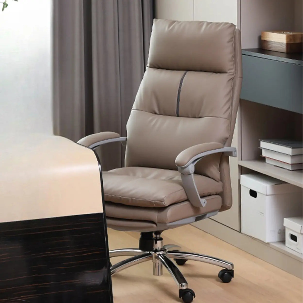Modern Executive Leather Adjustable Boss Office Chair Image - 2