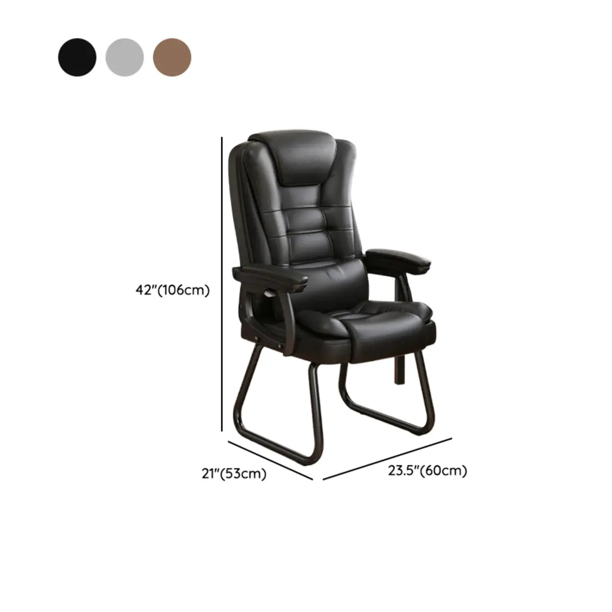 Modern Executive Leather Recliner Office Chair with Footrest Image - 16