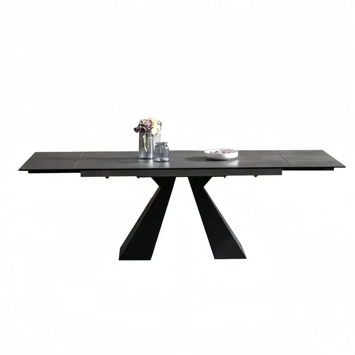 Modern Extendable Dining Table Sintered Stone Rectangle Table Image - 4