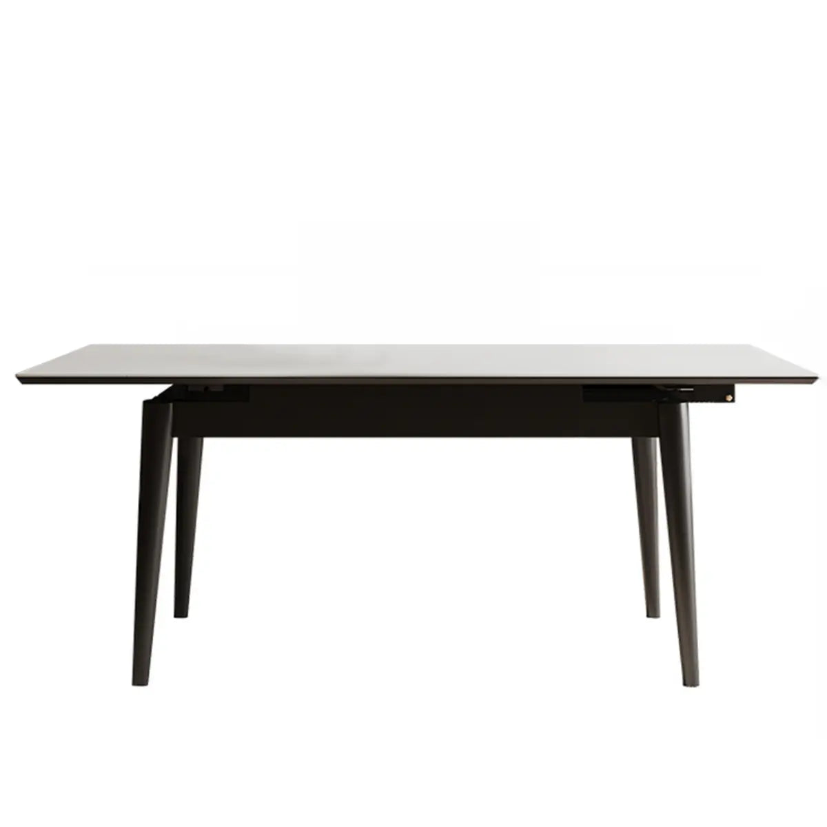 Modern Extendable Rectangular Wood Dining Table Black Large Image - 2
