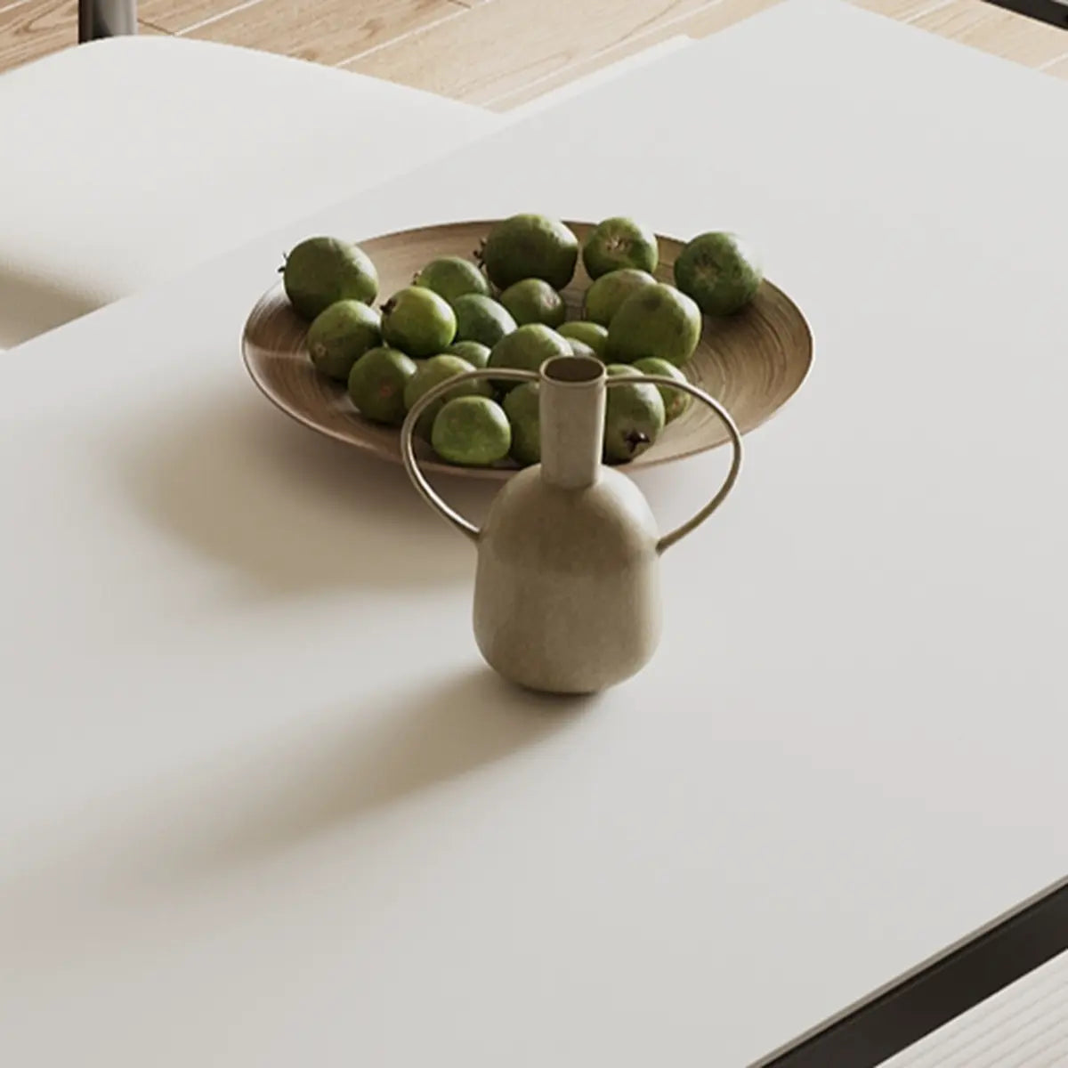 Modern Extendable Rectangular Wood Dining Table Black Large Image - 5