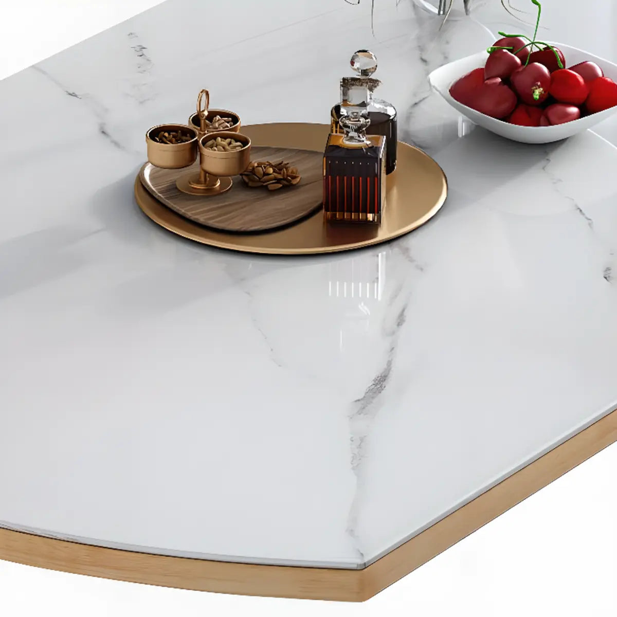 Modern Extendable Round White Sintered Stone Dining Table Image - 10