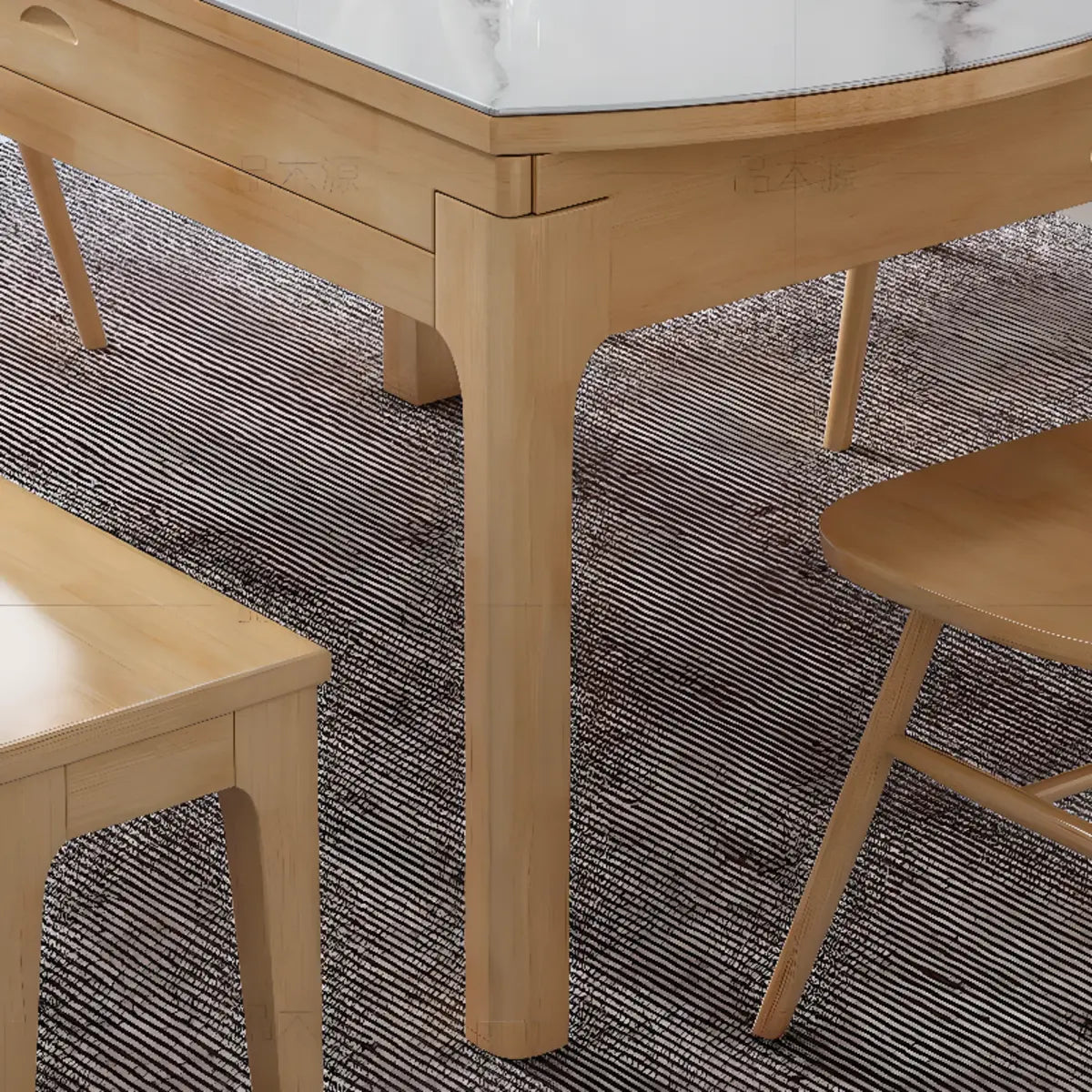 Modern Extendable Round White Sintered Stone Dining Table Image - 7