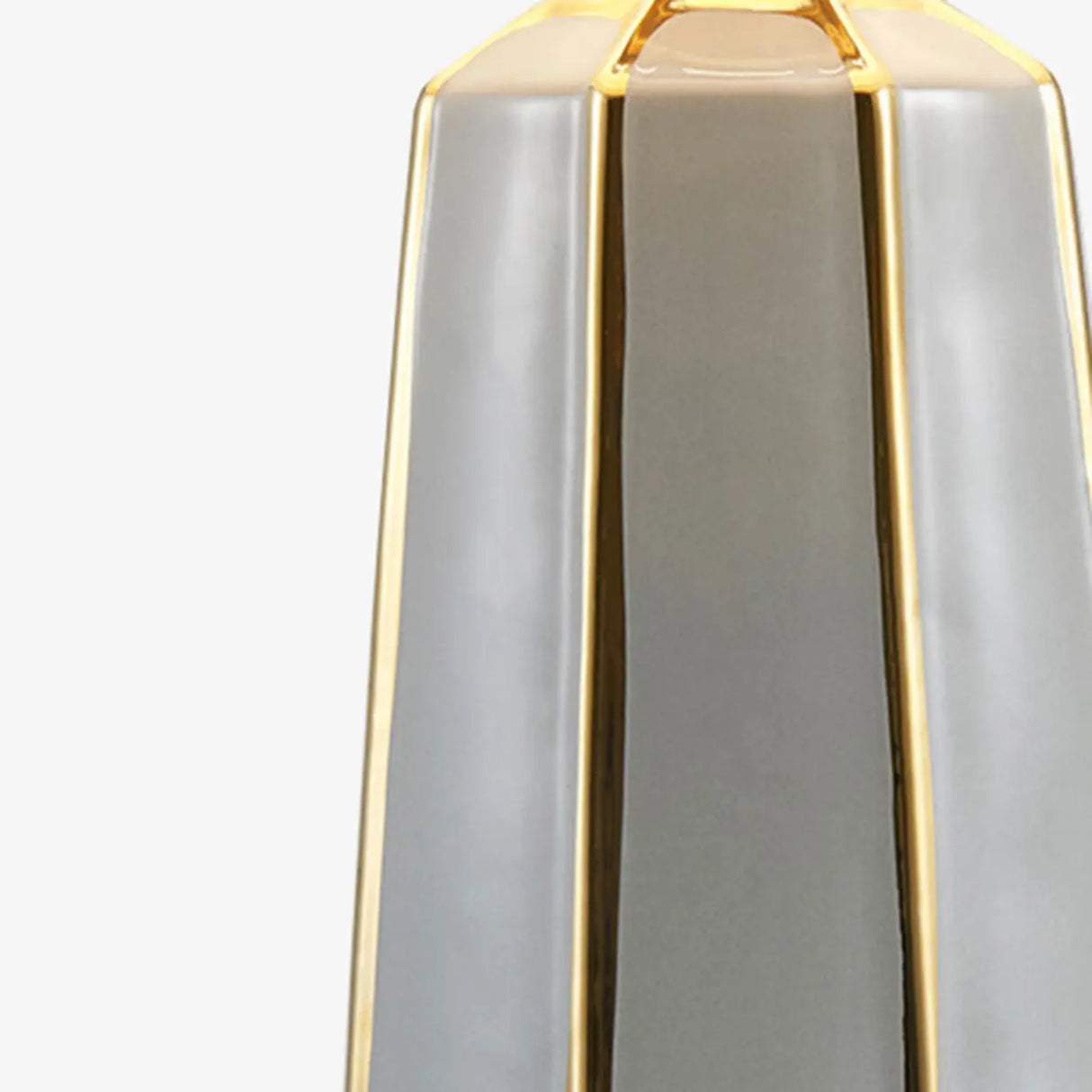 Elegant White Column Base Table Lamp with Rocker Switch Image - 9