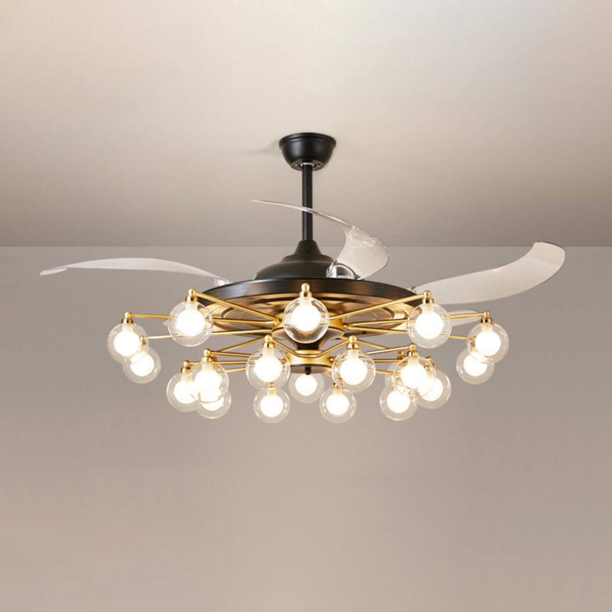 Modern Firefly Chandelier Fan with Multiple Lights Image - 8
