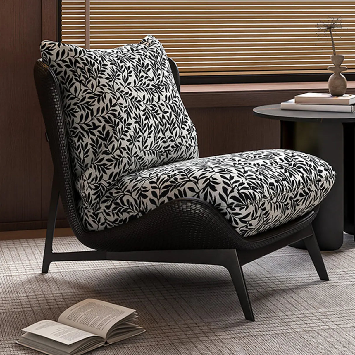 Modern Flannel Reclining Accent Chair with Removable Cushions Image - 4