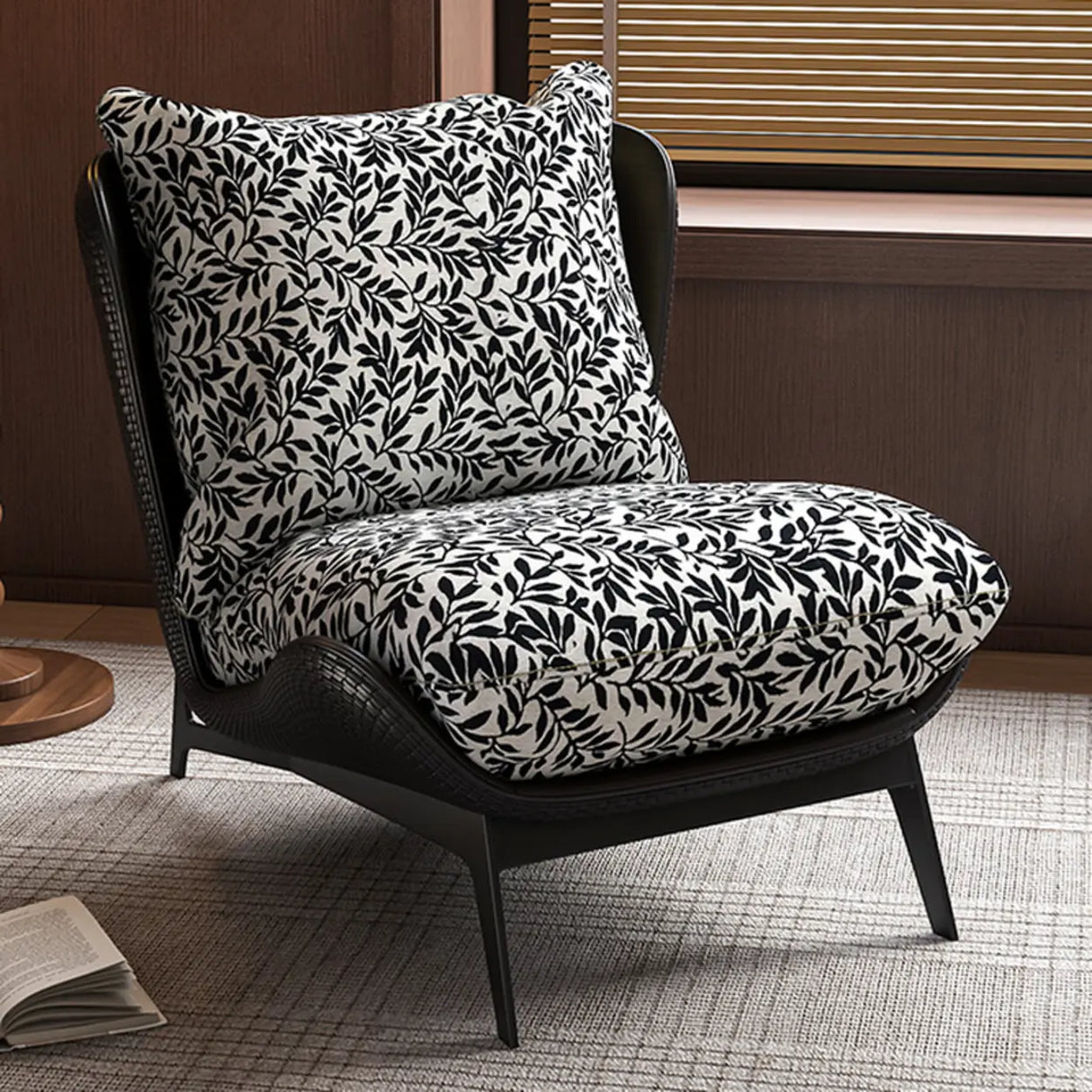 Modern Flannel Reclining Accent Chair with Removable Cushions Image - 6
