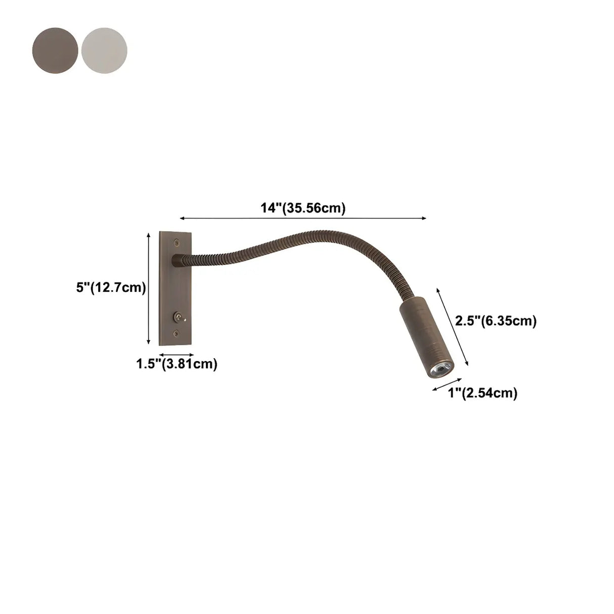 Modern Flexible Gooseneck Gold LED Metal Wall Sconce Image - 19