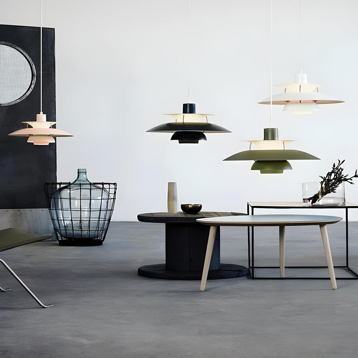 Modern Flying Saucer Layered Living Room Pendant Light Image - 1