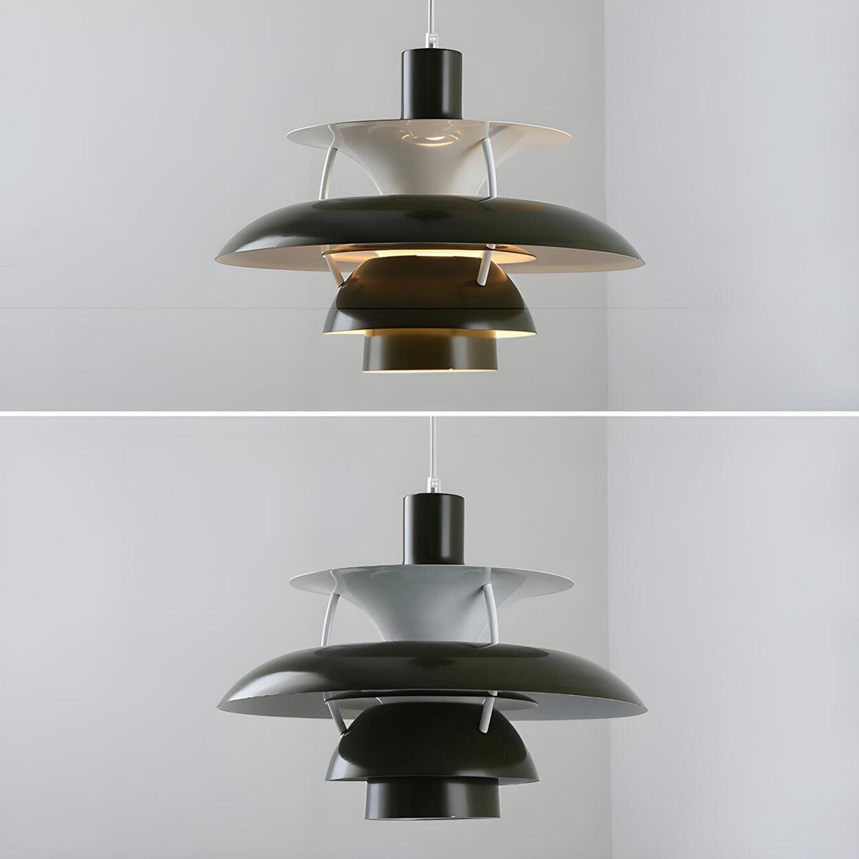 Modern Flying Saucer Layered Living Room Pendant Light Image - 13