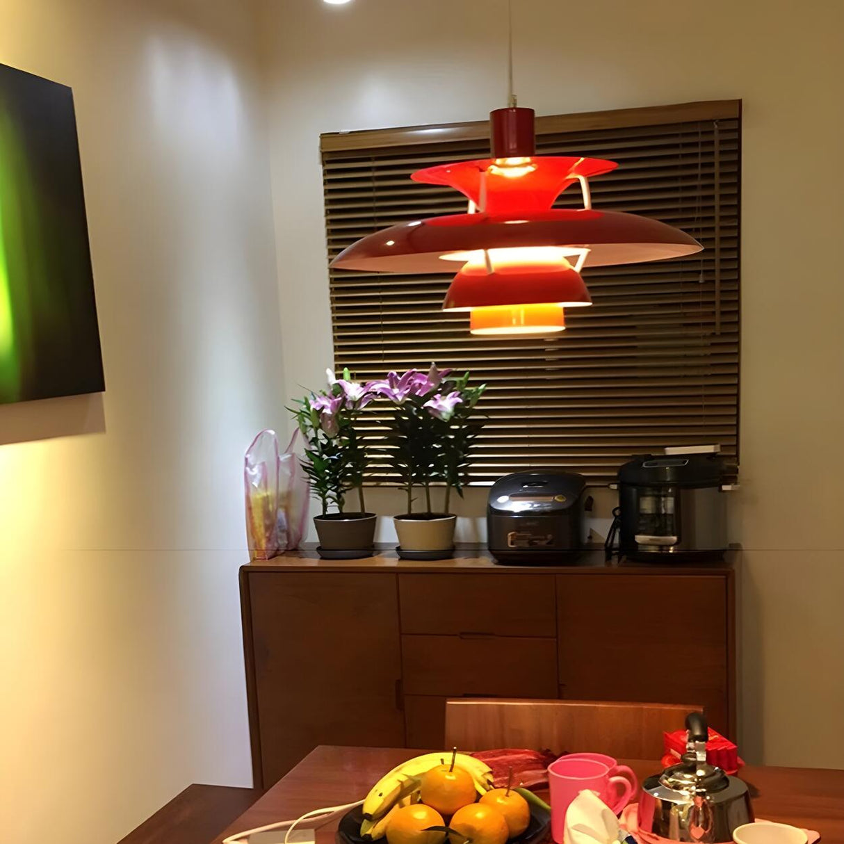 Modern Flying Saucer Layered Living Room Pendant Light Image - 25