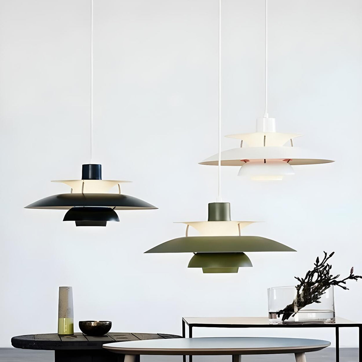 Modern Flying Saucer Layered Living Room Pendant Light Image - 26