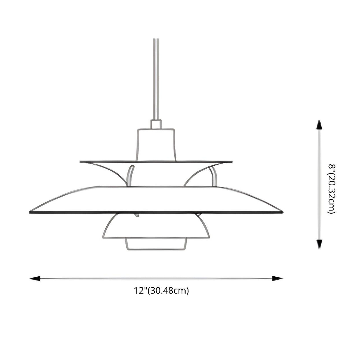 Modern Flying Saucer Layered Living Room Pendant Light