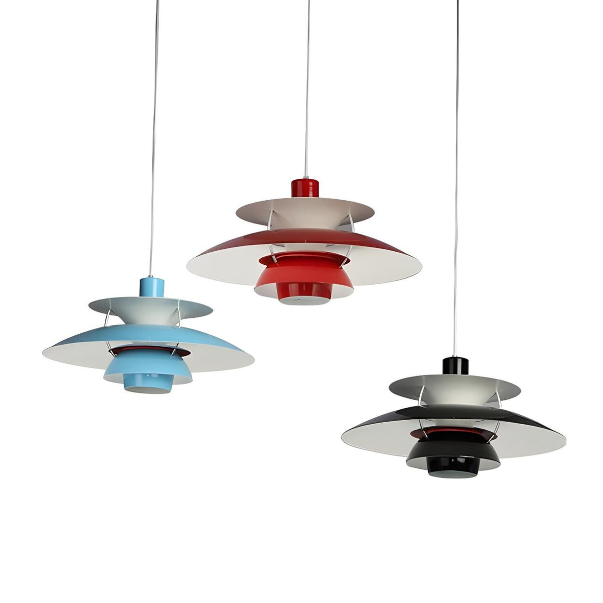 Modern Flying Saucer Layered Living Room Pendant Light Image - 4
